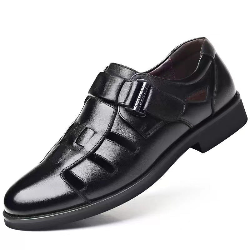 🎁👞【39-44】Pantofii din piele pentru bărbați de vară cu talpă moale sunt respirabili și ușoare