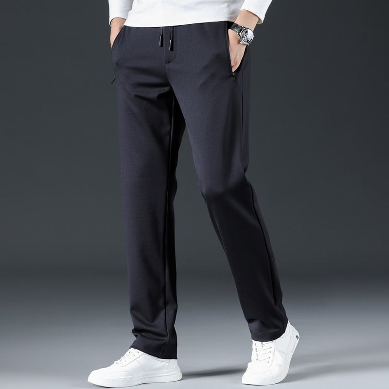 🔥🔥【L-8XL】【45-135kg】Pantaloni de vară business casual pentru bărbați cu talie elastică lejeră în talie