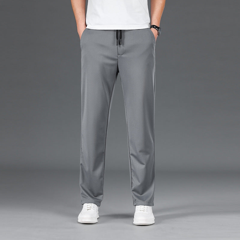 🔥🔥【L-8XL】【45-135kg】Pantaloni de vară business casual pentru bărbați cu talie elastică lejeră în talie